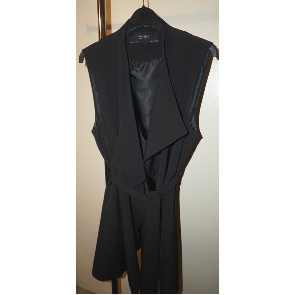 Zara Sleeveless Blazer Tie Front